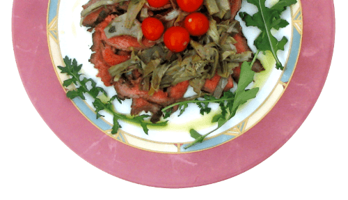 Tagliata con carciofi